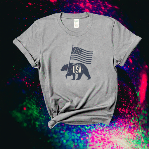 California Bear American Flag 4th of July Shirt