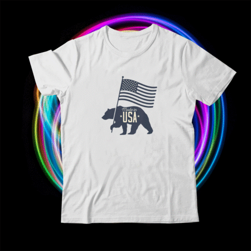 California Bear American Flag 4th of July Shirt