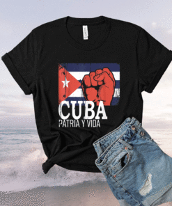 Cuba Flag Cuba Power Cuban Pride Vintage Shirt