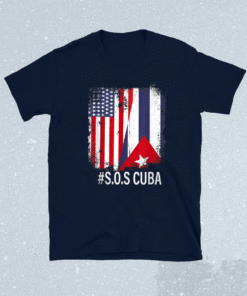 Cuba Half American Cuban Flag Sos Cuba Shirt