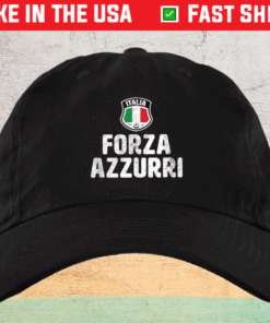 Forza Azzurri Italia Italy Football Soccer Jersey Champions Hat