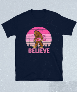 Funny Bigfoot Carrying Pink Ribbon Breast Cancer Awareness Shirt