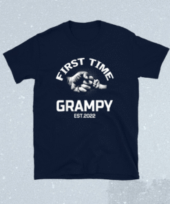 Grampy Gift First Time Grampy EST 2022 Father's Day Shirt