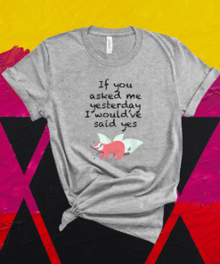 If you asked me yesterday i would've said yes shirt