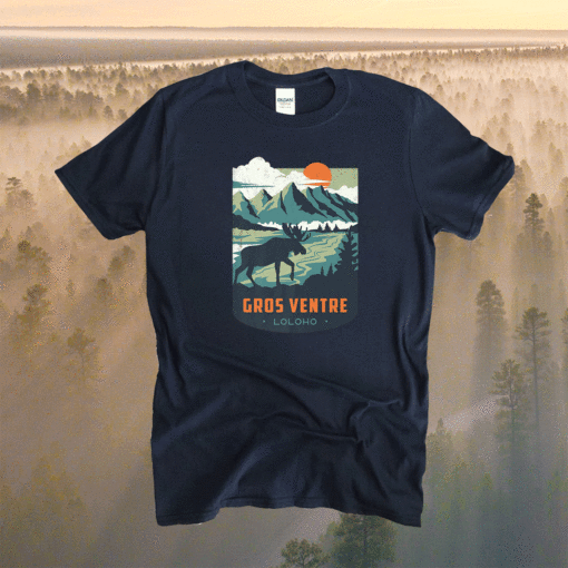 LOLOHO Gros Ventre Moose and Mountains Shirt