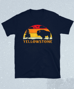 Retro Yellowstone National Park US Bison Buffalo Vintage Shirt