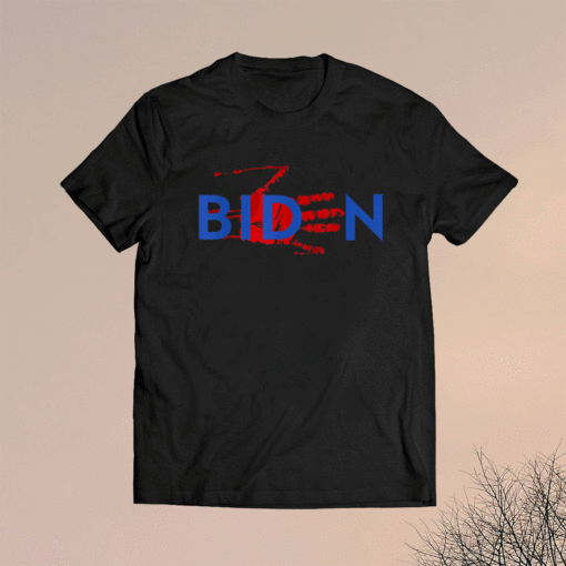 Impeach Biden Bloody Skeleton Hand Halloween Shirt