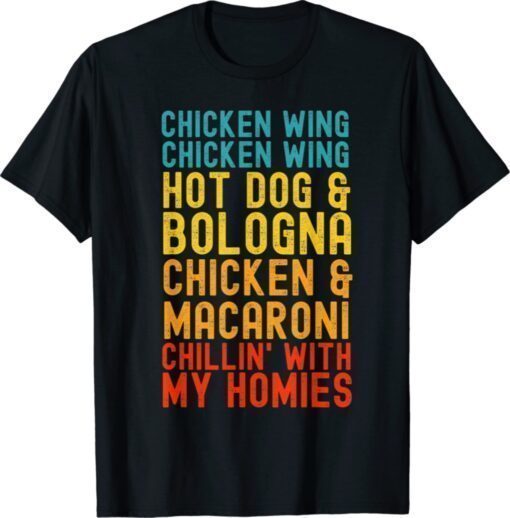 Chicken Wing Chicken Wing Hot Dog and Bologna Shirt