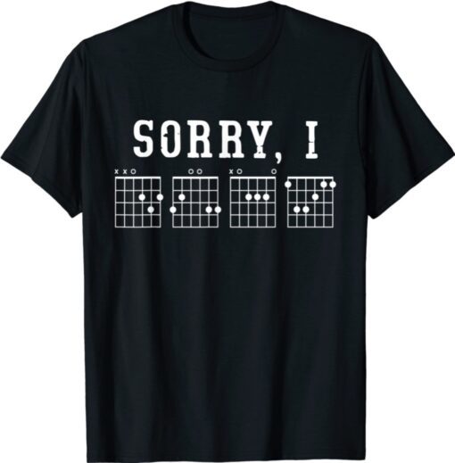 Sorry I DGAF Funny Hidden Message Guitar Chords For Lover Shirt