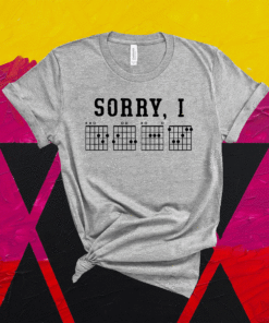 Funny Sorry I DGAF Hidden Message Guitar Chords For Lover Shirt