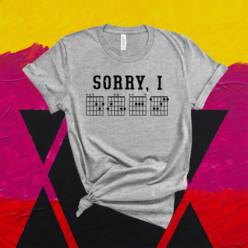 Funny Sorry I DGAF Hidden Message Guitar Chords For Lover Shirt