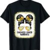Official Childhood Cancer Awareness Messy Bun Gold Ribbon Kids T-Shirt