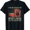 Vintage American Flag Handprint Biden Blood On His Hands T-Shirt