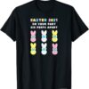 Classic Easter Bunny In Mask Flowers Funny Rabbit T-Shirt