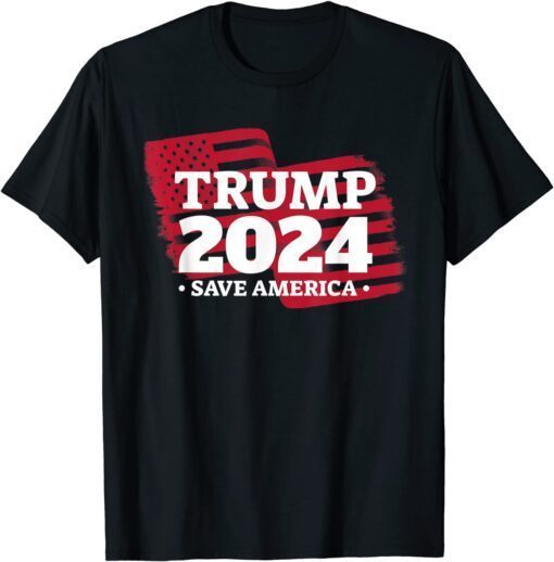 Classic Trump 2024 Save America Again 45 47 MAGA Patriot Supporters T-Shirt