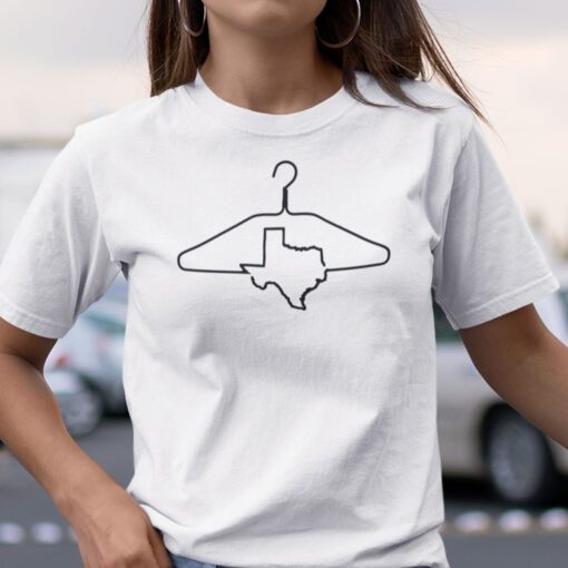 Pro Choice Abortion Coat Hanger Feminism Texas Map T-Shirt