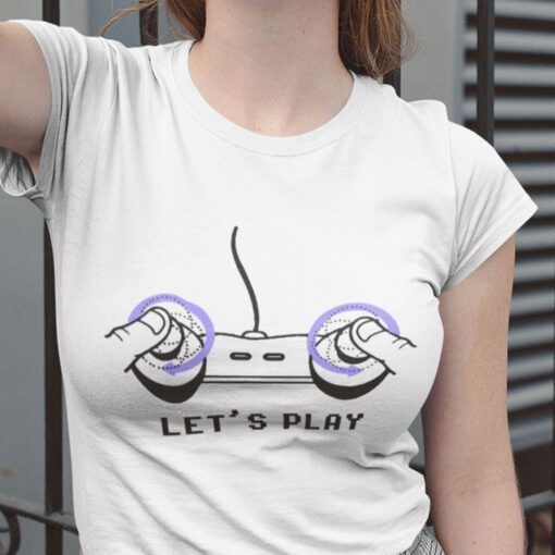 Boob Controller Let’s Play Game Controller Dirty Mind T-Shirt