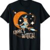 Atomic Witch Pinup Girl Retro Vintage Sexy Halloween Shirt