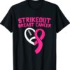 Strike Out Breast Cancer Awareness Pink Ribbon Football 2021 TShirt