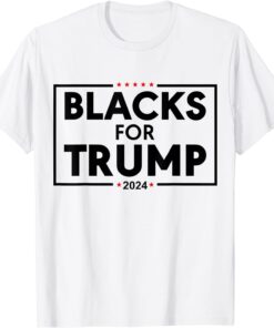 Classic Blacks For Trump 2024 USA Flag Patriots T-Shirt