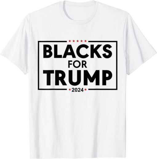 Classic Blacks For Trump 2024 USA Flag Patriots T-Shirt