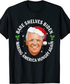 Biden 2021 Bare Shelves Biden Funny Meme Christmas Foxtrot Xmas Bravo T-Shirt