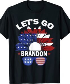 Classic Anti Biden 2021, Let's Go Brandon Conservative Anti Liberal US Flag T-Shirt