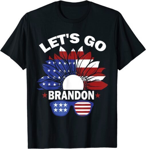 Classic Anti Biden 2021, Let's Go Brandon Conservative Anti Liberal US Flag T-Shirt