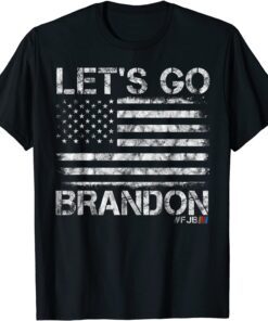 2021 Let's Go Brandon, Joe Biden Chant, Impeach Biden Us Flag Fuck Biden TShirt