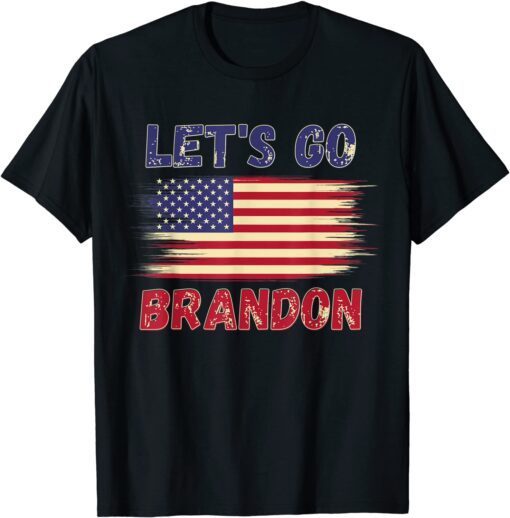 FJB Let's Go Brandon Conservative American Flag Impeach Biden 2021 T-Shirt