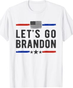 Funny Let's Go Brandon Conservative Anti Liberal US Flag Gift Tee Shirts