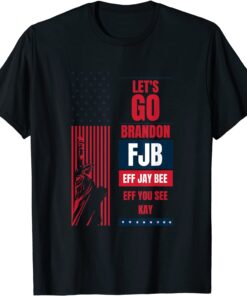 Classic Let's Go Brandon US Flag With Statue of Liberty Tee Shirts