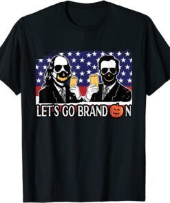 Benjamin franklin & lincoln Beer Let's Go Brandon Halloween Gift Shirt