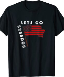 Funny Let's Go Brandon American USA Flag FGB Impeach Biden Chant T-Shirt