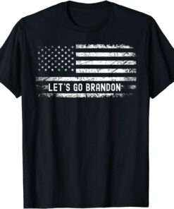 Classic Anti Biden 2021 Let's Go Brandon Flag Sunglasses T-Shirt