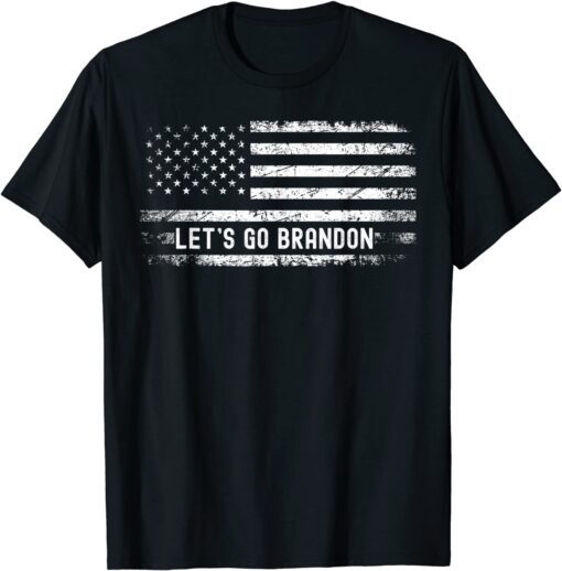 Classic Anti Biden 2021 Let's Go Brandon Flag Sunglasses T-Shirt