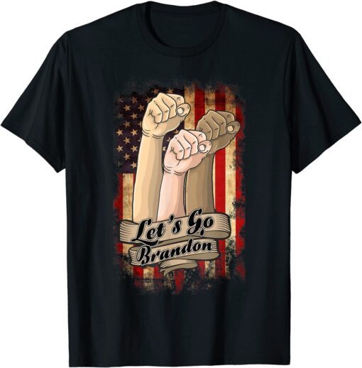 2021 Fuck Biden Lets Go Brandon Let's go Brandon USA Flag T-Shirt