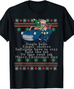 Classic Jingle Joe Biden Funny Santa Trump Ugly Christmas Sweater TShirt