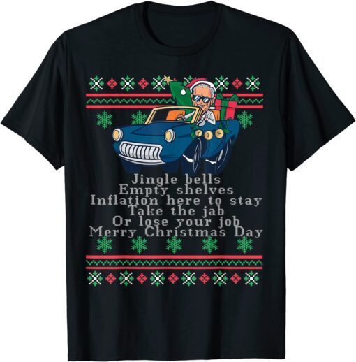 Classic Jingle Joe Biden Funny Santa Trump Ugly Christmas Sweater TShirt