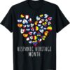 2021 Hispanic Heritage Month all Countries Flags heart men women T-Shirt