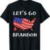 2021 Anti Biden 46 Let's Go Brandon American Flag Impeach Biden Funny Men Women Classic T-Shirt
