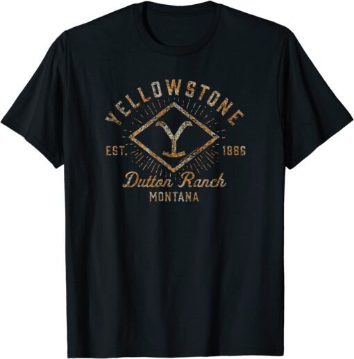 Yellowstone Sunburst Logo Dutton Ranch Tee Shirt