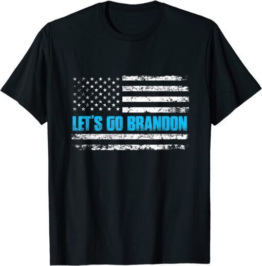 Classic Let's Go Brandon Funny Men Women US Flag Vintage T-Shirt