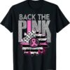 2021 Back The Pink Ribbon Sunflower Flag Breast Cancer Awareness T-Shirt