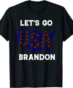 Anti Biden Let's Go Brandon Conservative Anti Liberal US Flag Shirt T-Shirt