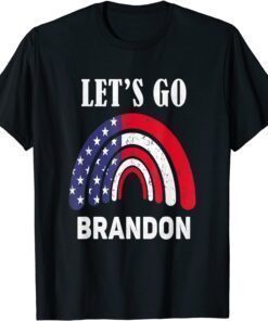 Let's Go Brandon, American Rainbow Flag Biden Unisex T-Shirt