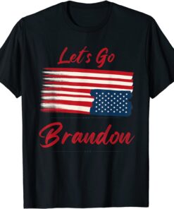 Funny Let's Go Brandon Tee Conservative Anti Liberal US Flag T-Shirt