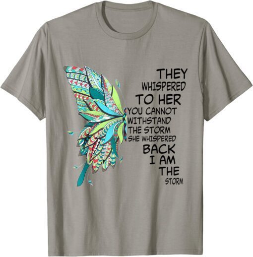 Women Butterfly Hippie Floral Hippy I Am The Storm Unisex T-Shirt