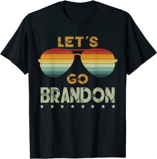 TShirt Let's Go Brandon Retro Vintage Sunglasses Let's Go Brandon 2021