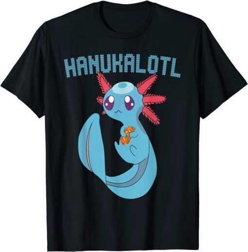 T-Shirt Hanukalotl Funny Jewish Pastel Goth Kawaii Axolotl Amphibian